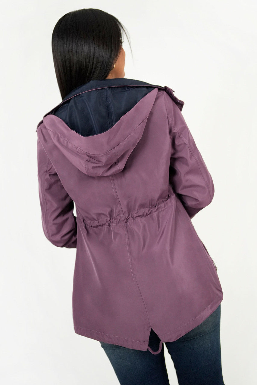 Casaca Reversible Impermeable con Capucha