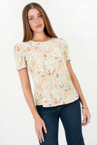 Blusa Vienna Lino Manga Princesa Escote Ojal