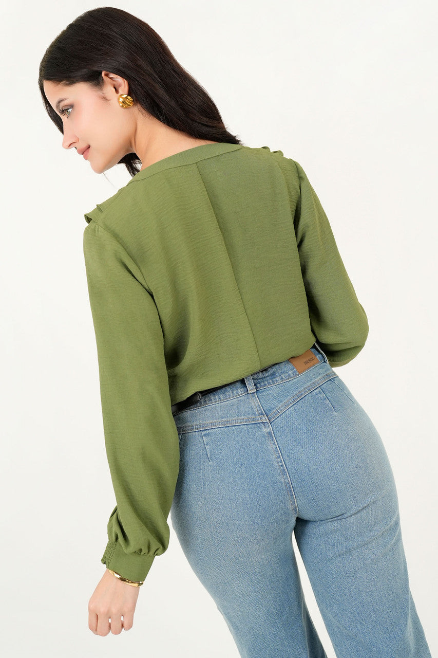 Blusa Manga Larga Estilo Boho