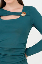 Polo Manga Larga Lycra con Escote Cruzado