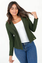 Chaqueta Corta Manga Larga Chompero Labrado con Solapa Sport