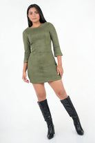 Vestido Corto Suede