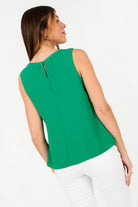 Blusa Gasa Crepé Escote Ojal con Lazo