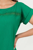 Blusa Mara Escote Ojal con Bolillo Calado