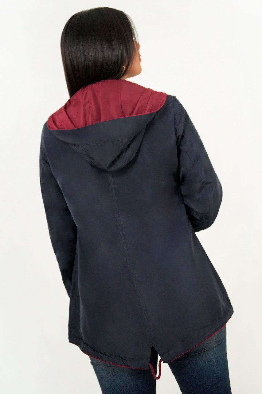 Casaca Reversible Impermeable con Capucha