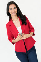 Chaqueta Manga 3/4 con Solapa de Muesca