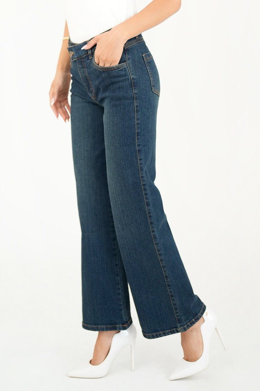 Pantalón Recto Pretina cruzada