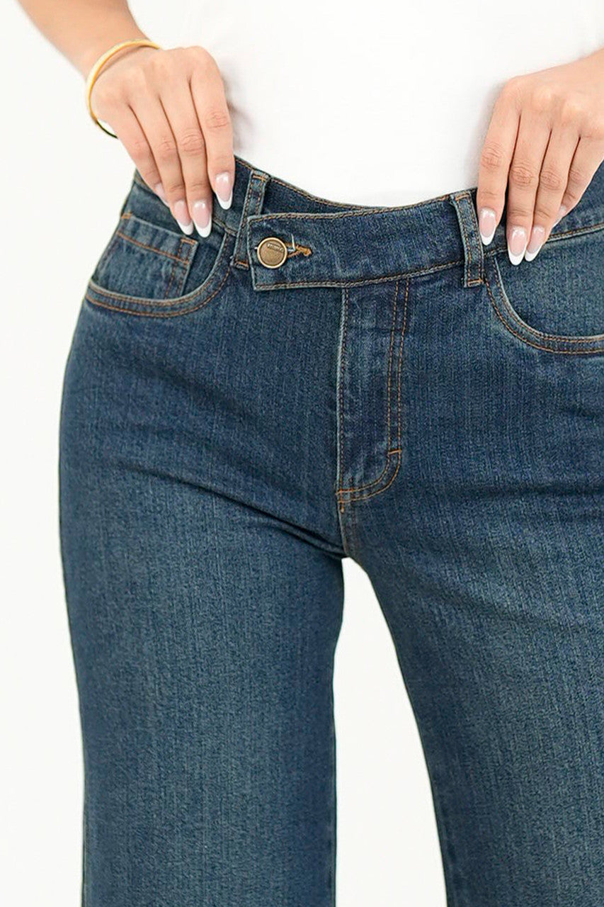 Pantalón Recto Pretina cruzada