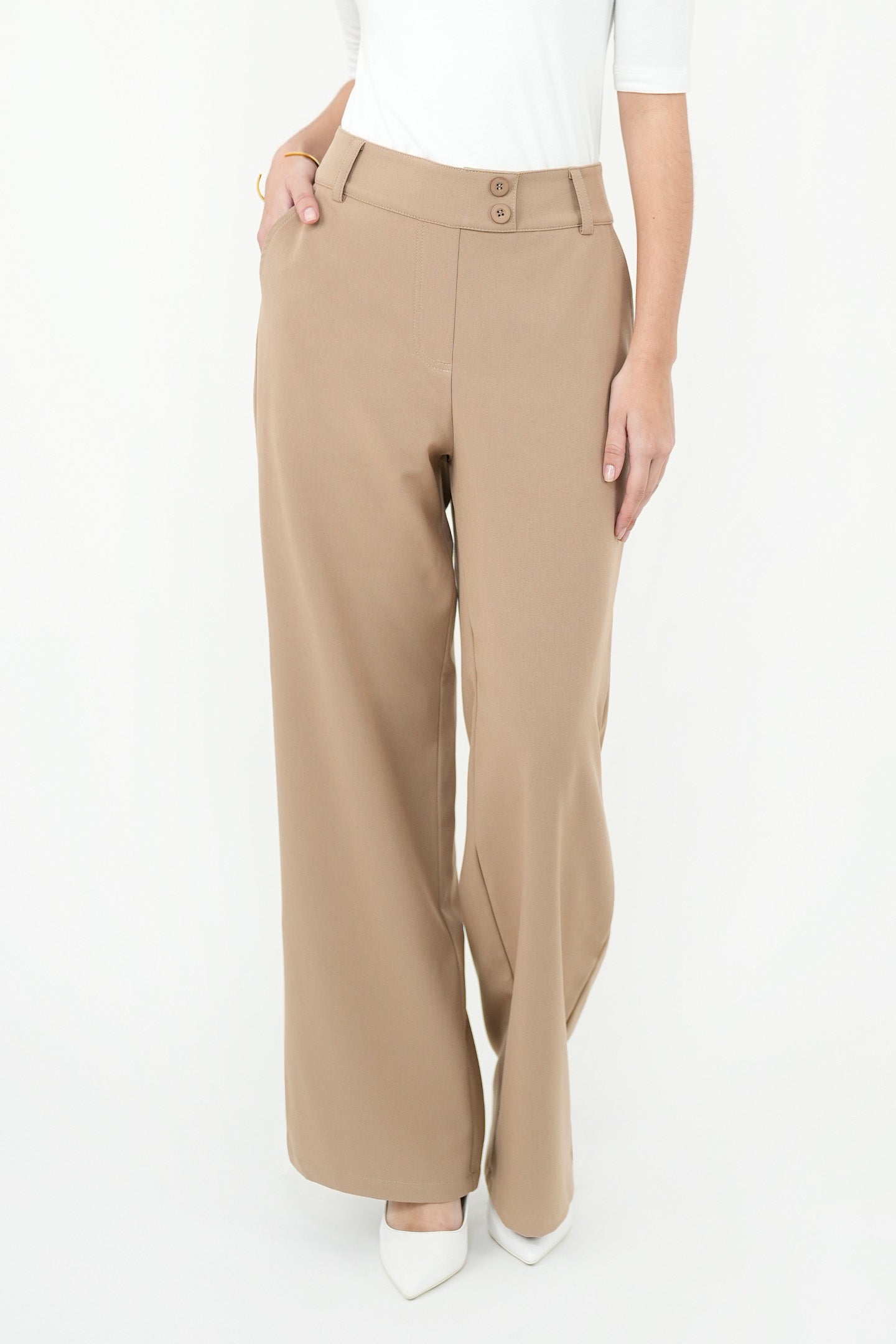 Pantalon de vestir mujer fashion color mostaza