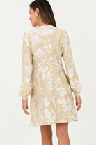 Vestido manga larga escote en V
