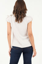 Blusa Bengalina Jacquard con Lazo