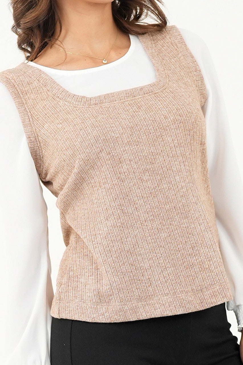 Blusa/Chaleco cuello redondo