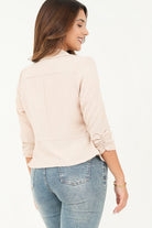 Chaqueta manga 3/4 solapa doble