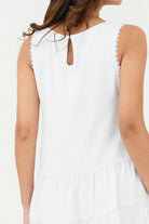 Vestido Manga Cero Escote Ojal