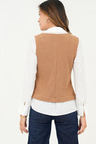 Blusa/Chaleco cuello en V