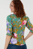 Blusa Manga 3/4 Pechera En V