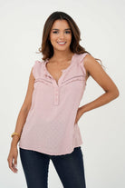 Blusa Manga Cero Pechera Delicada