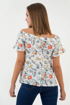 Blusa Manga Corta Off Shoulder Bolillo Calado