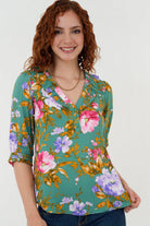 Blusa Manga 3/4 Pechera En V