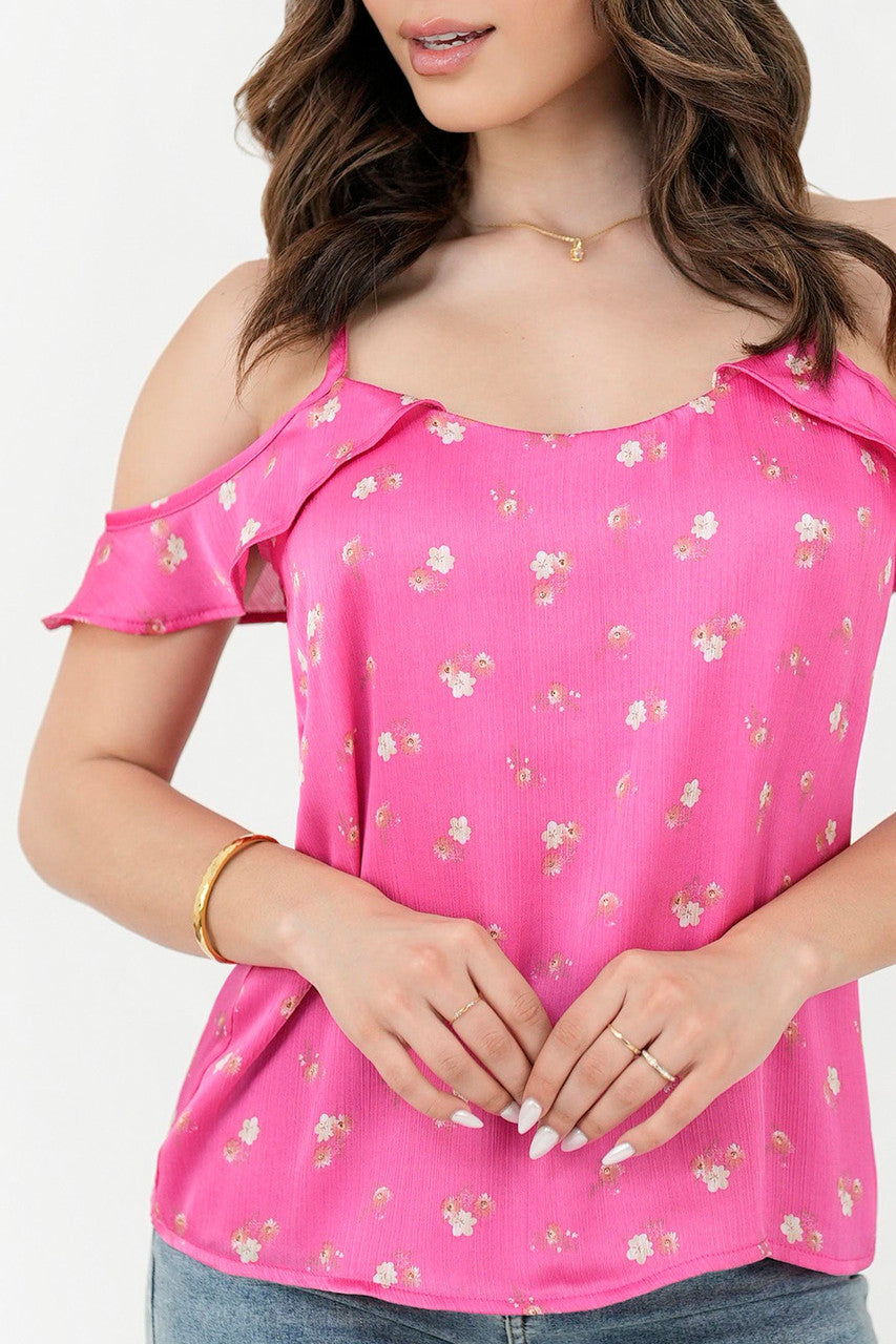 Blusa manga corta shoulder