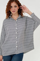 Blusa Manga Larga Cuello Camisero