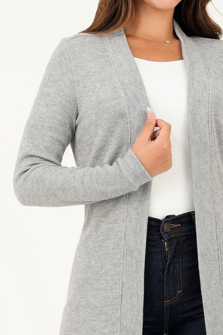 Cardigan manga larga