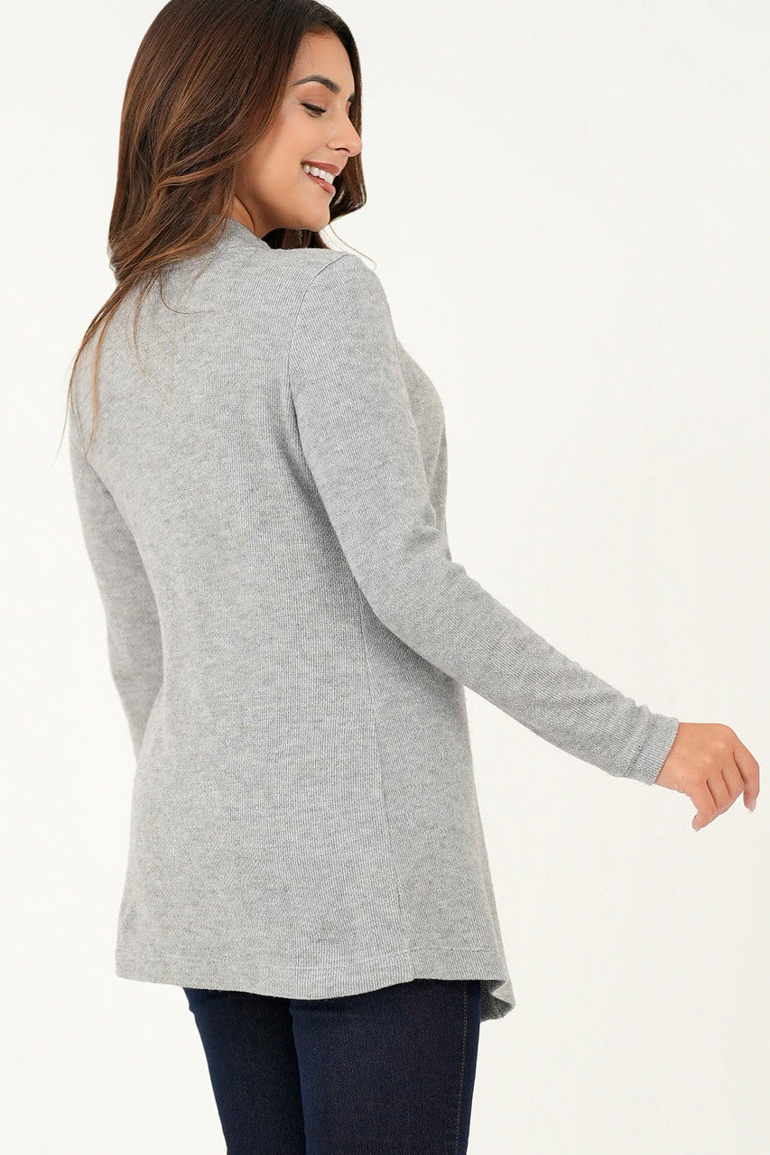 Cardigan manga larga