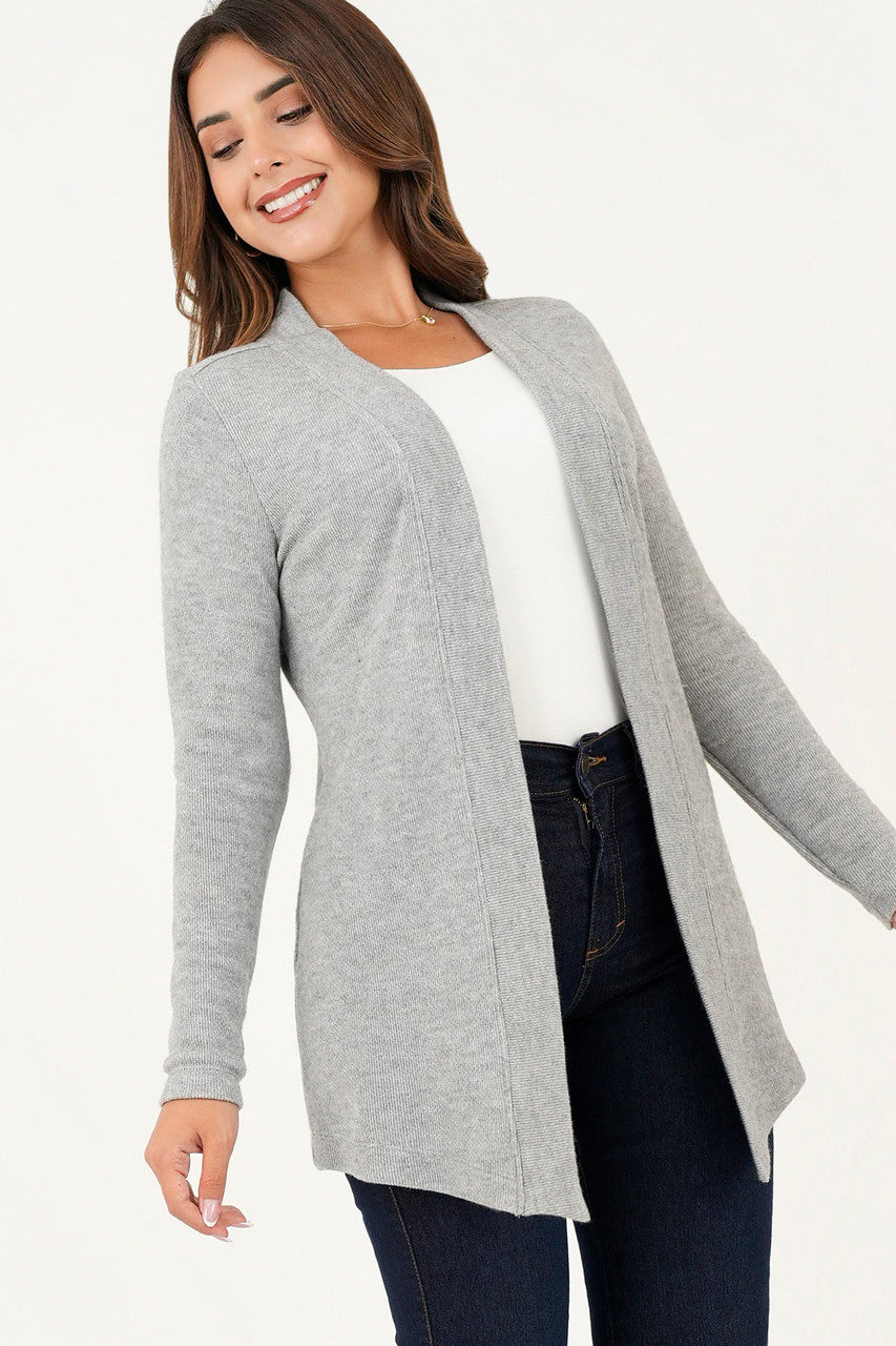 Cardigan manga larga