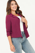 Chaqueta manga 3/4 solapa doble