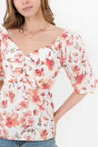 Blusa Manga 3/4 Corte Bajo Busto