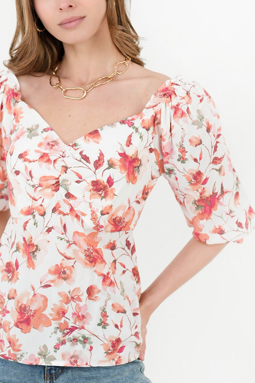 Blusa Manga 3/4 Corte Bajo Busto