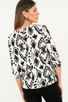 Blusa manga 3/4 Blusa Clásica en Lino Italiano