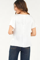 Blusa manga corta acampanada