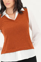Blusa/Chaleco cuello en V