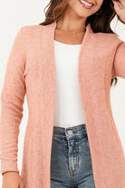 Cardigan manga larga