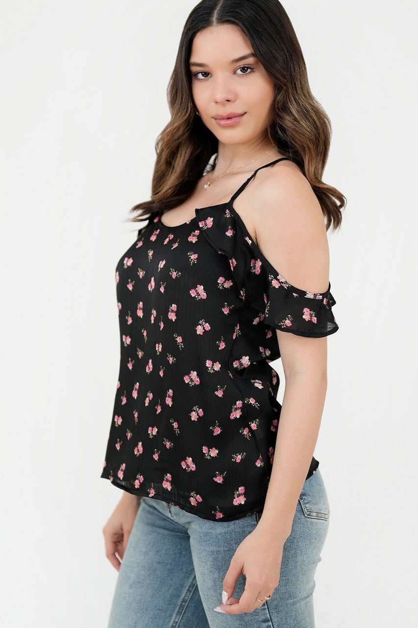 Blusa manga corta shoulder