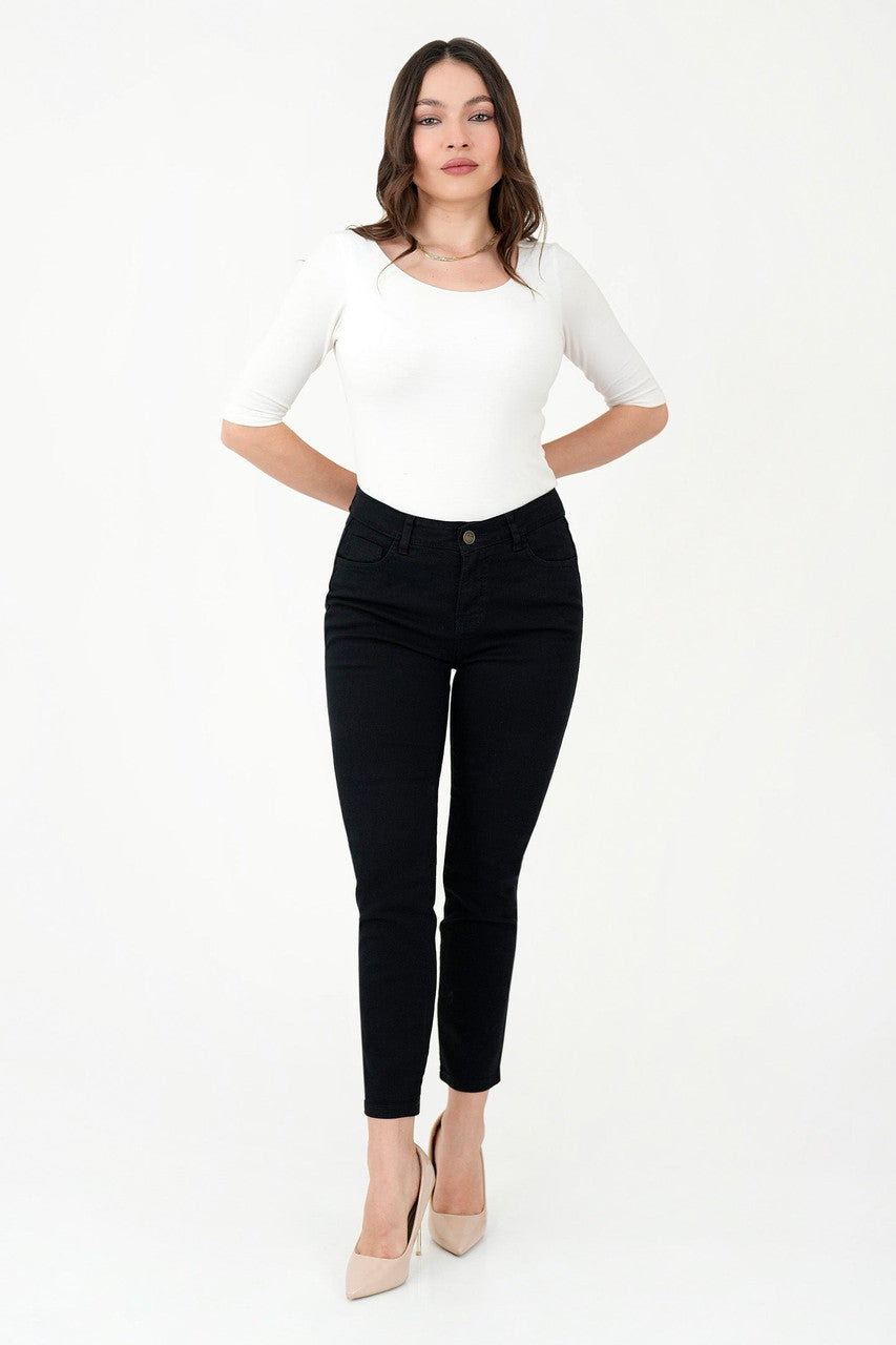 Pantalón Clásico con Pretina de Botón