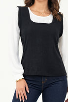 Blusa/Chaleco cuello redondo