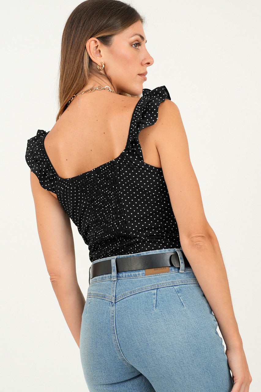 Blusa Seda Francesa Estampada Corte Princesa