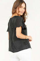 Blusa manga corta acampanada
