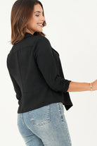Chaqueta manga 3/4 solapa doble