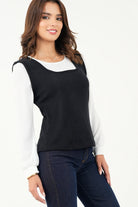 Blusa/Chaleco cuello redondo