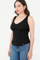 Top tiras anchas Cortes tipo corset