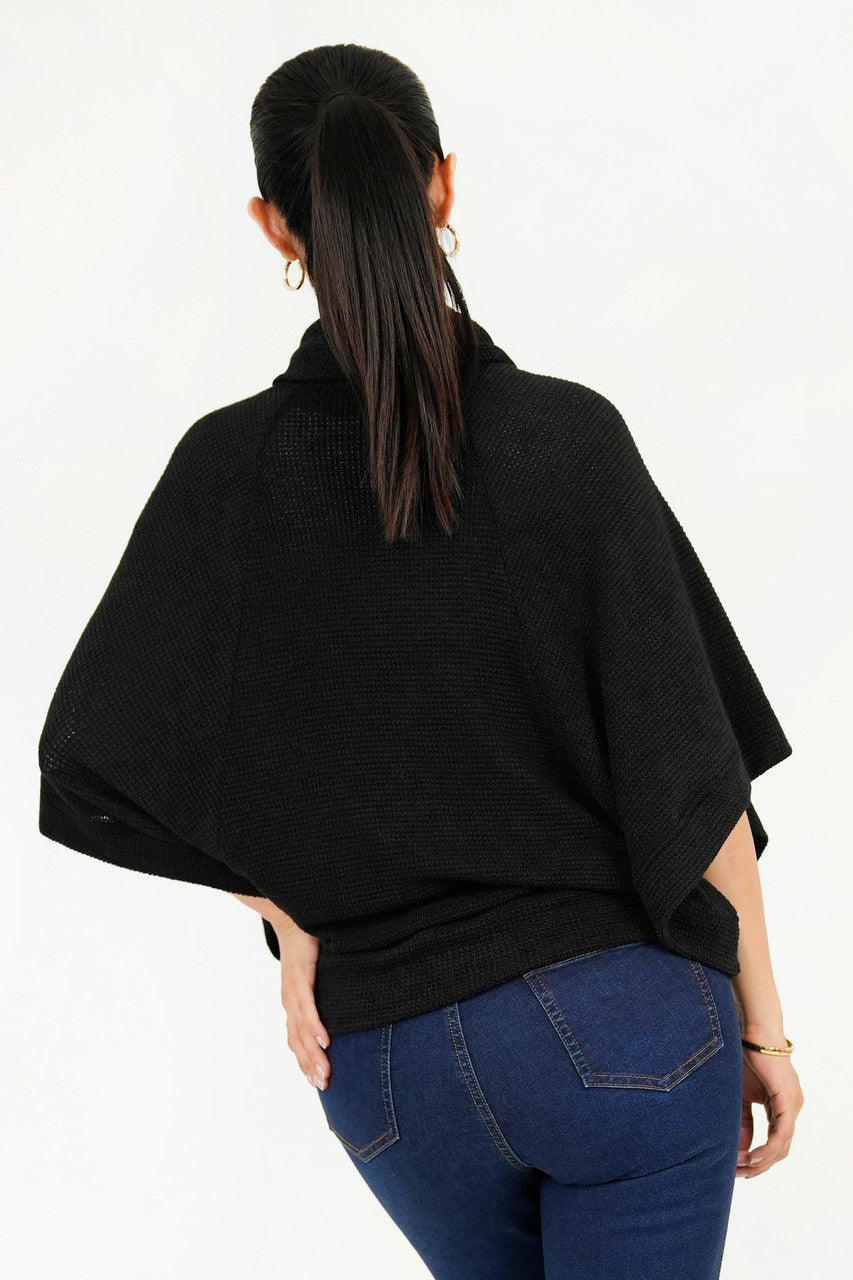 Poncho cuello alto