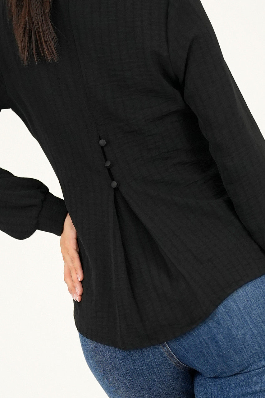 Blusa manga larga cuello sport