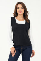 Blusa/Chaleco cuello redondo