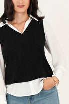 Blusa/Chaleco cuello en V