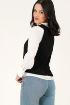Blusa/Chaleco cuello en V