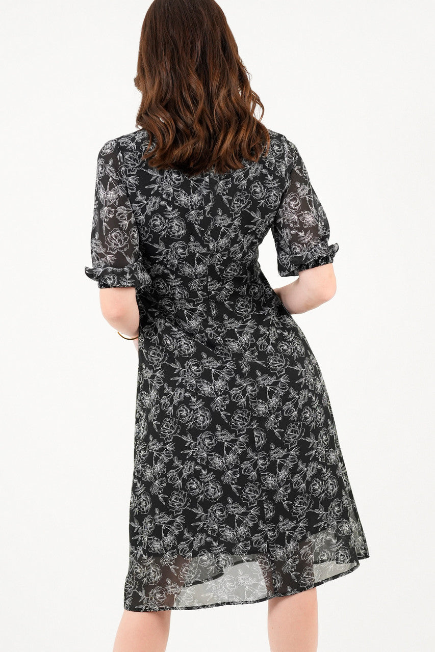 Vestido midi con escote V