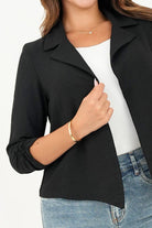 Chaqueta manga 3/4 solapa doble